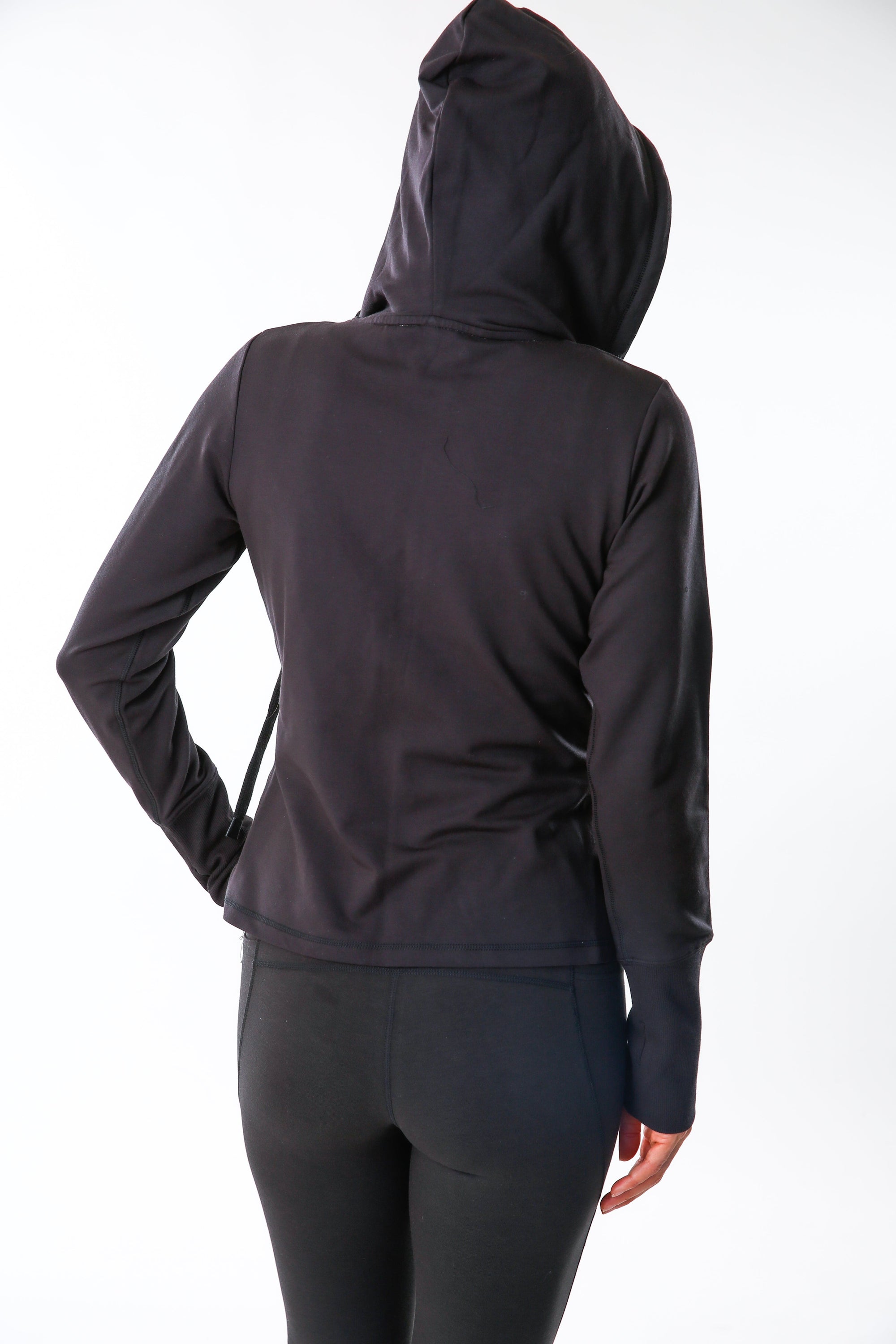 Kat Hoodie Jacket - Black - Green Apple Active - Green Apple